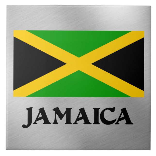 Flag of Jamaica Ceramic Tile (Front)