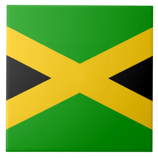 Flag of Jamaica Ceramic Tile (Front)