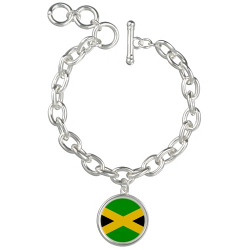 Flag of Jamaica Charm Bracelet