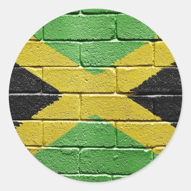 Flag of Jamaica Classic Round Sticker (Front)