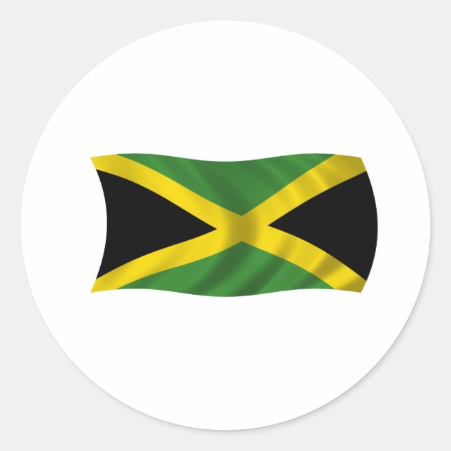 Flag of Jamaica Classic Round Sticker (Front)