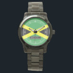 Flag of Jamaica Custom Name Watch<br><div class="desc">Celebrate your homeland pride for the beautiful island country of Jamaica with this custom name watch.</div>