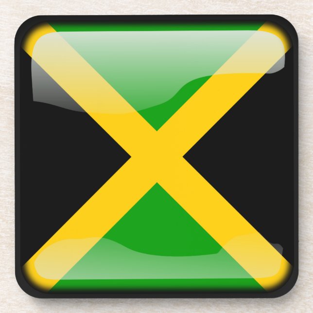 Flag of Jamaica Drink Coaster (Front)