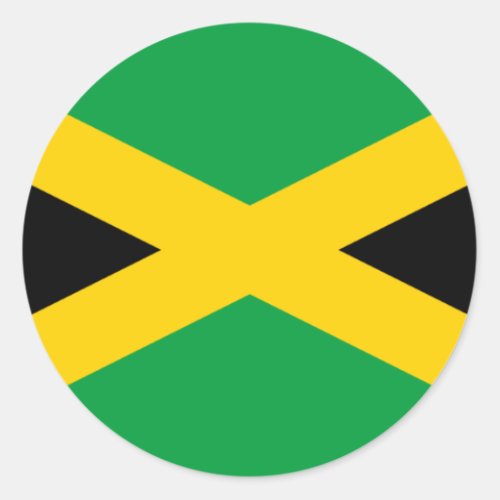 Flag of Jamaica _ Jamaican Flag Classic Round Sticker