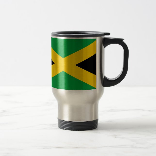 Flag of Jamaica - Jamaican Flag Travel Mug (Right)