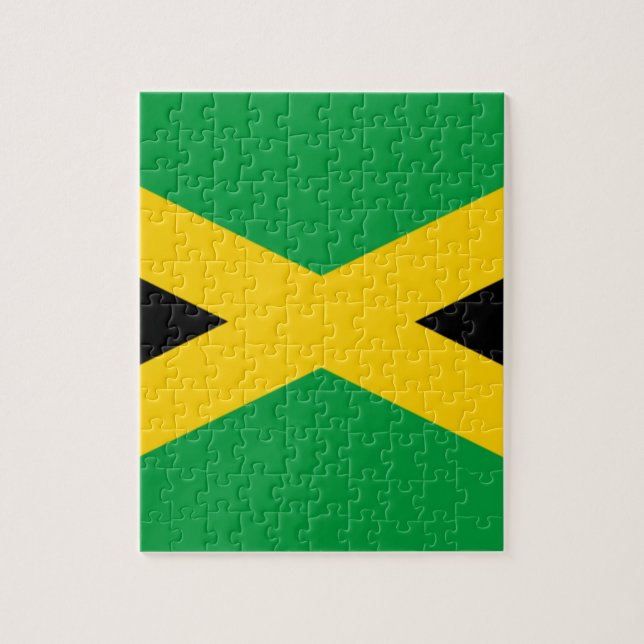 Flag of Jamaica Jigsaw Puzzle (Vertical)