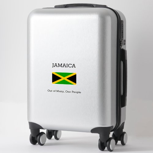 Flag of Jamaica labeled Sticker