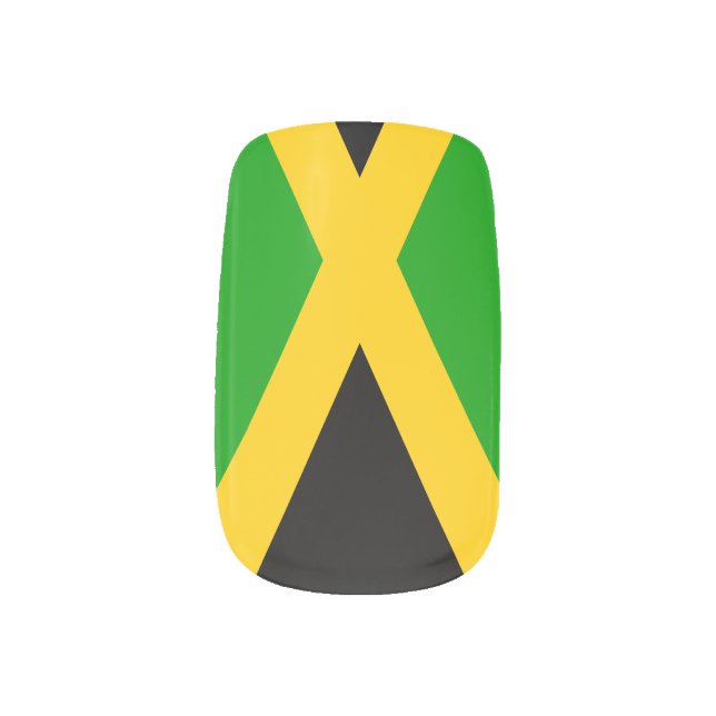 Flag of Jamaica Minx Nail Wraps (Right Thumb)