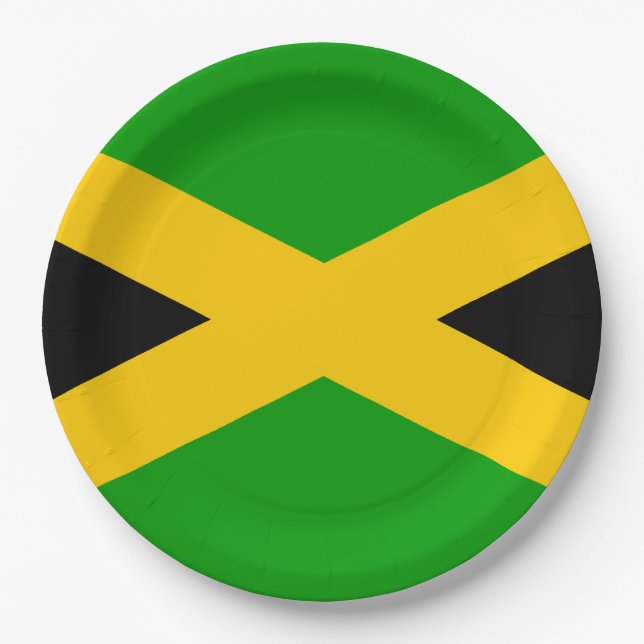 Flag of Jamaica Paper Plates (Front)