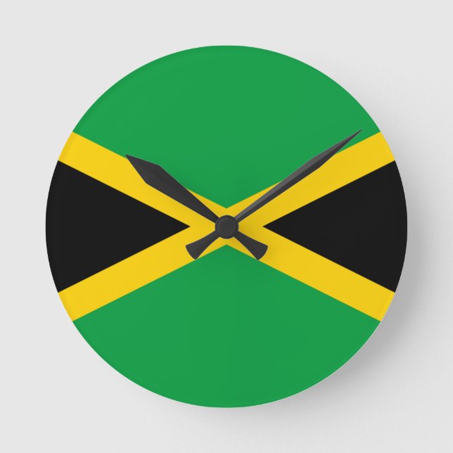 Flag of Jamaica Round Clock (Front)