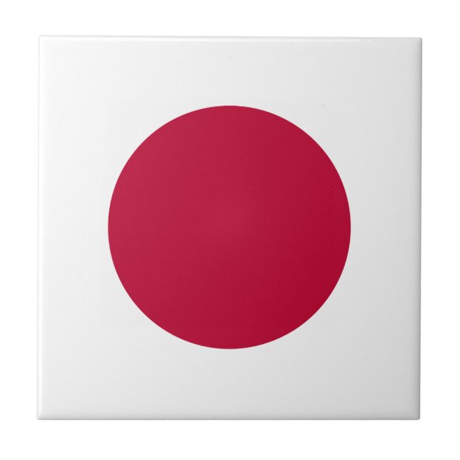 Flag of Japan Ceramic Tile (Front)