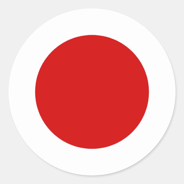 Flag of Japan Classic Round Sticker (Front)