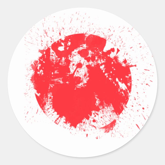 Flag of Japan Classic Round Sticker (Front)