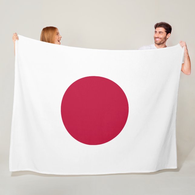 Flag of Japan Fleece Blanket (In Situ)