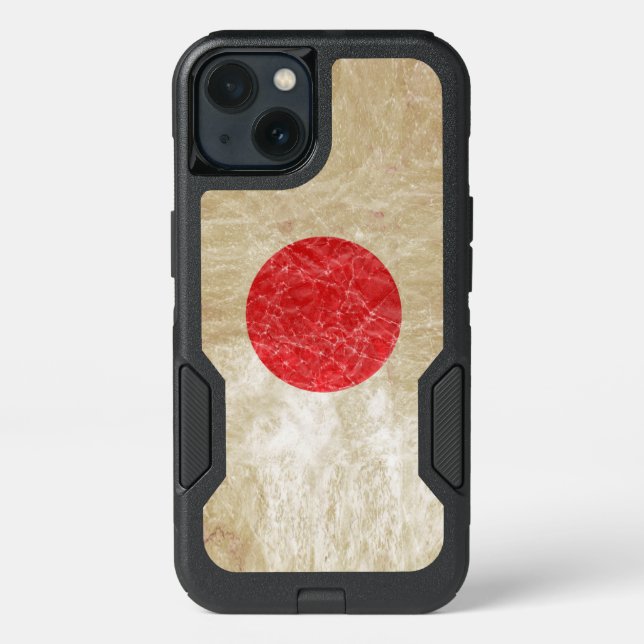 Flag of Japan in Grunge Otterbox iPhone Case (Back)