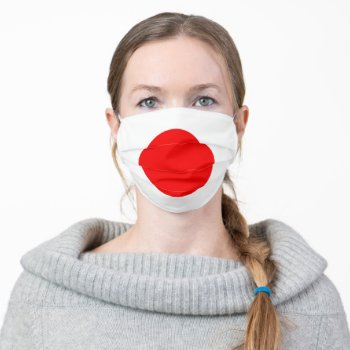 Flag Of Japan Patriotic Adult Cloth Face Mask by DigitalSolutions2u at Zazzle