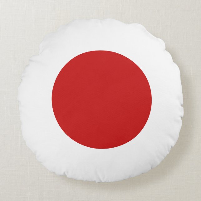 Flag of Japan Round Pillow (Front)