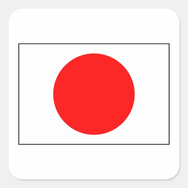 Flag of Japan Square Sticker (Front)