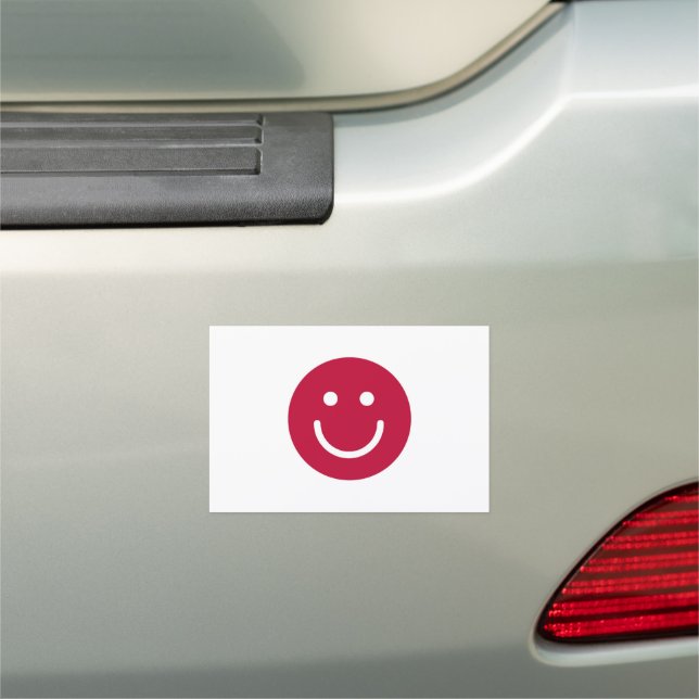 Flag of Japan with Smile face Car Magnet (In Situ)