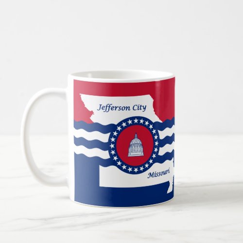 Flag of Jefferson city Missouri Coffee Mug