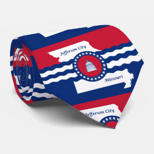 Flag of Jefferson city, Missouri Neck Tie