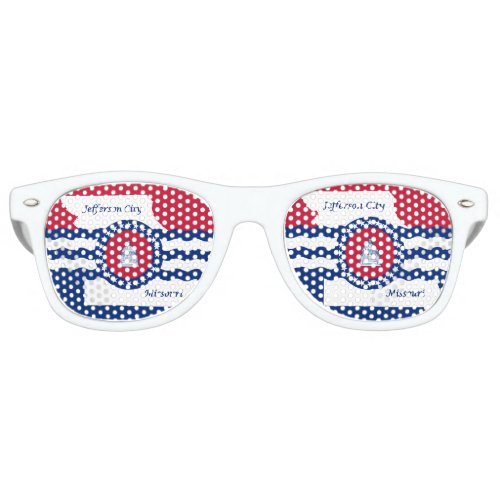 Flag of Jefferson city Missouri Retro Sunglasses