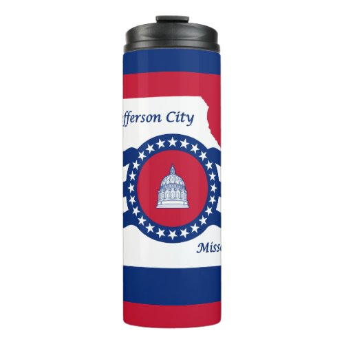 Flag of Jefferson city Missouri Thermal Tumbler