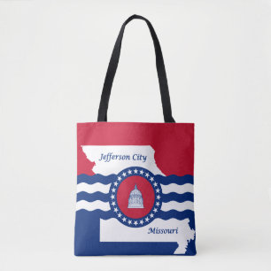 Flag of Jefferson city, Missouri Tote Bag