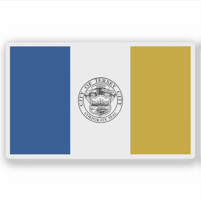 Flag of Jersey City, New Jersey, USA Sticker (Front)