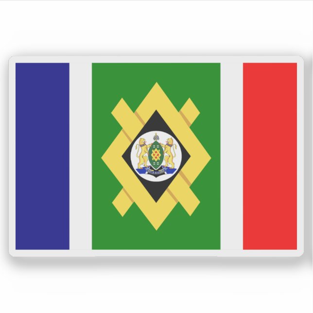 Flag of Johannesburg, the Republic of South Africa Sticker (Front)
