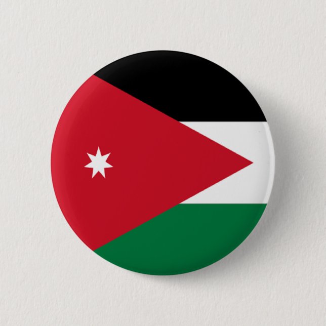Flag of Jordan Pinback Button (Front)