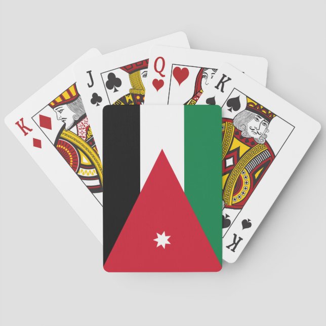Flag of Jordan Poker Cards (Back)