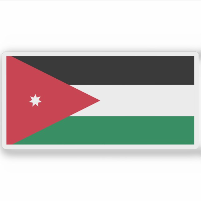 Flag of Jordan Sticker (Front)