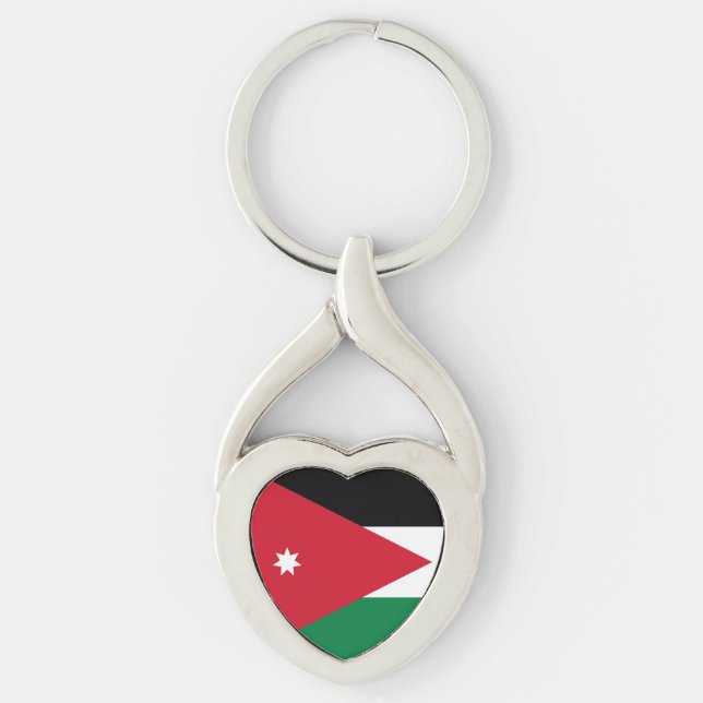 Flag of Jordania Keychain (Front)