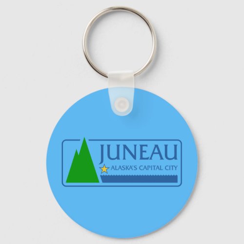 Flag of Juneau Alaska Keychain