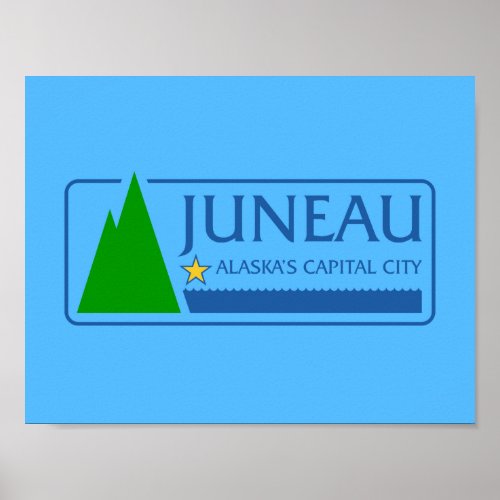 Flag of Juneau Alaska Poster