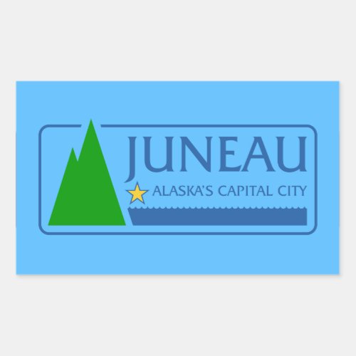 Flag of Juneau Alaska Rectangular Sticker