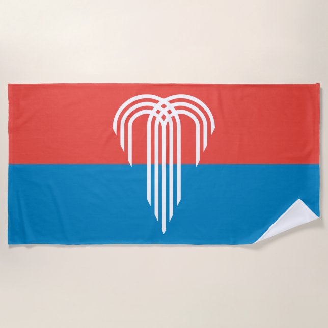 Flag of Kansas City (Missouri) Beach Towel (Front)