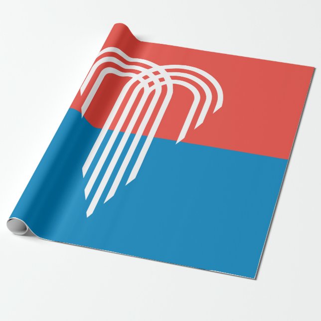 Flag of Kansas City (Missouri) Wrapping Paper (Unrolled)