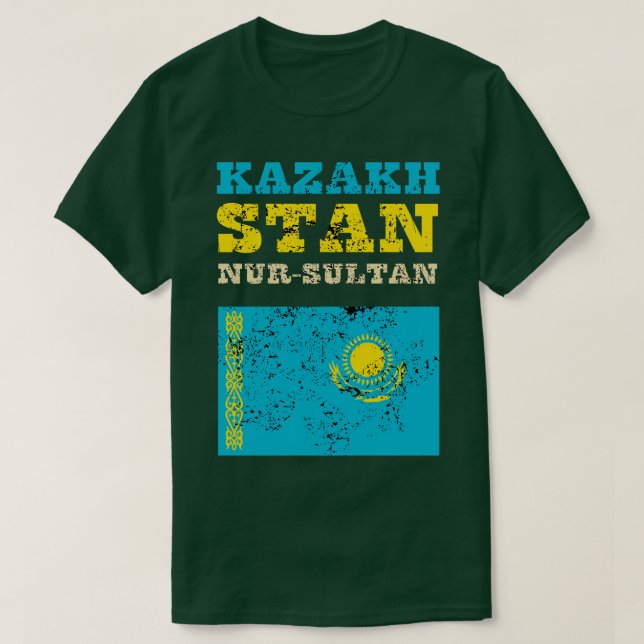 Flag of Kazakhstan 1 T-Shirt (Design Front)