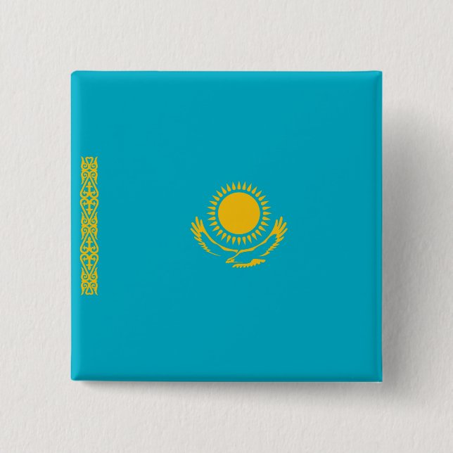 Flag of Kazakhstan Button (Front)