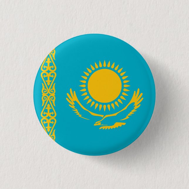 Flag of Kazakhstan Button (Front)