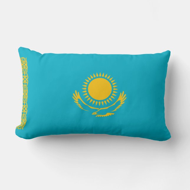 Flag of Kazakhstan Lumbar Pillow (Front)