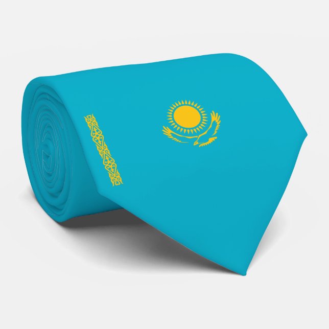 Flag of Kazakhstan Neck Tie (Rolled)