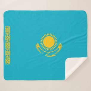 Flag of Kazakhstan Sherpa Blanket