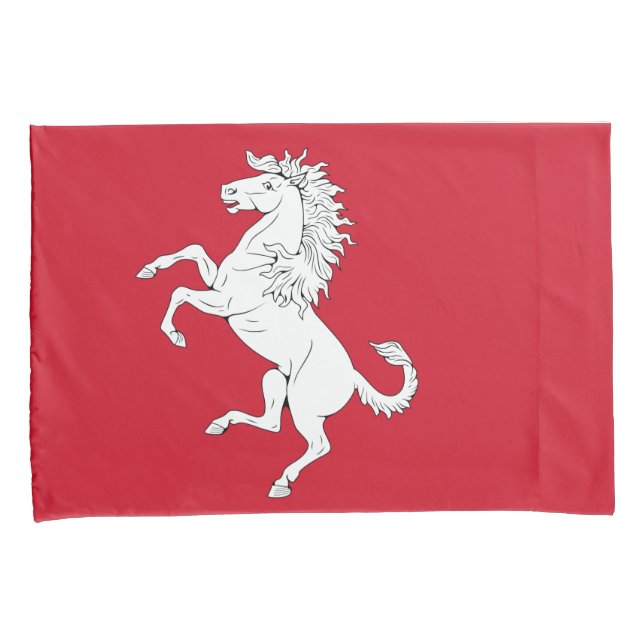 Flag of Kent (White Horse) (County of England, UK) Pillow Case (Front-Right)