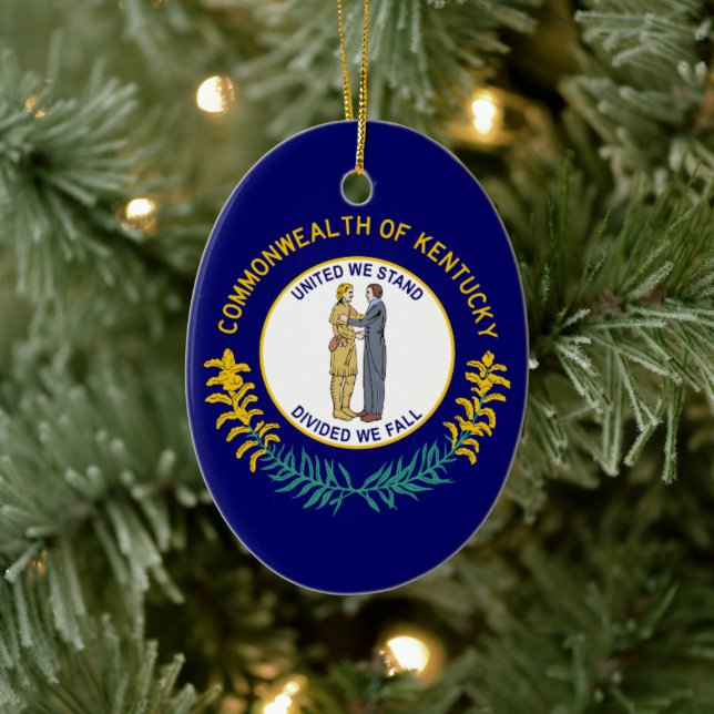 Flag of Kentucky Ceramic Ornament (Tree)