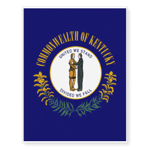 Flag of Kentucky Temporary Tattoos