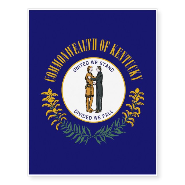 Flag of Kentucky Temporary Tattoos (Front)