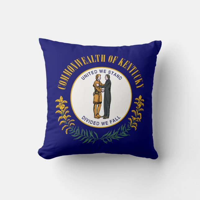 Flag of Kentucky Throw Pillow (Front)
